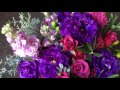 古希のお祝い 紫系 お花のプレゼント 京都の花屋花ポット