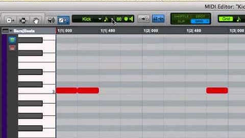 Pro Tools Ignite - Video Review - Chapter - 07.7 MIDI Editor