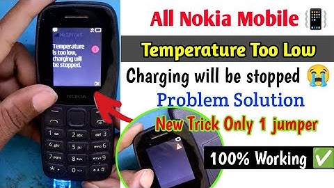 Nokia ta 1423 charging temperature too low | nokia ta 1423 not charging | charging error solutions