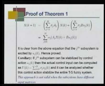 IMod 4 Lect 5 Controller Design for a T-S Fuzzy model
