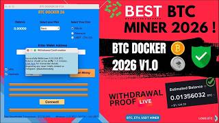 BTC LIVE MINING 2026 | BTC DOCKER MINING + LIVE WITHDRAWAL PROOF | BEST BITCOIN MINER SOFTWARE 2026 screenshot 4