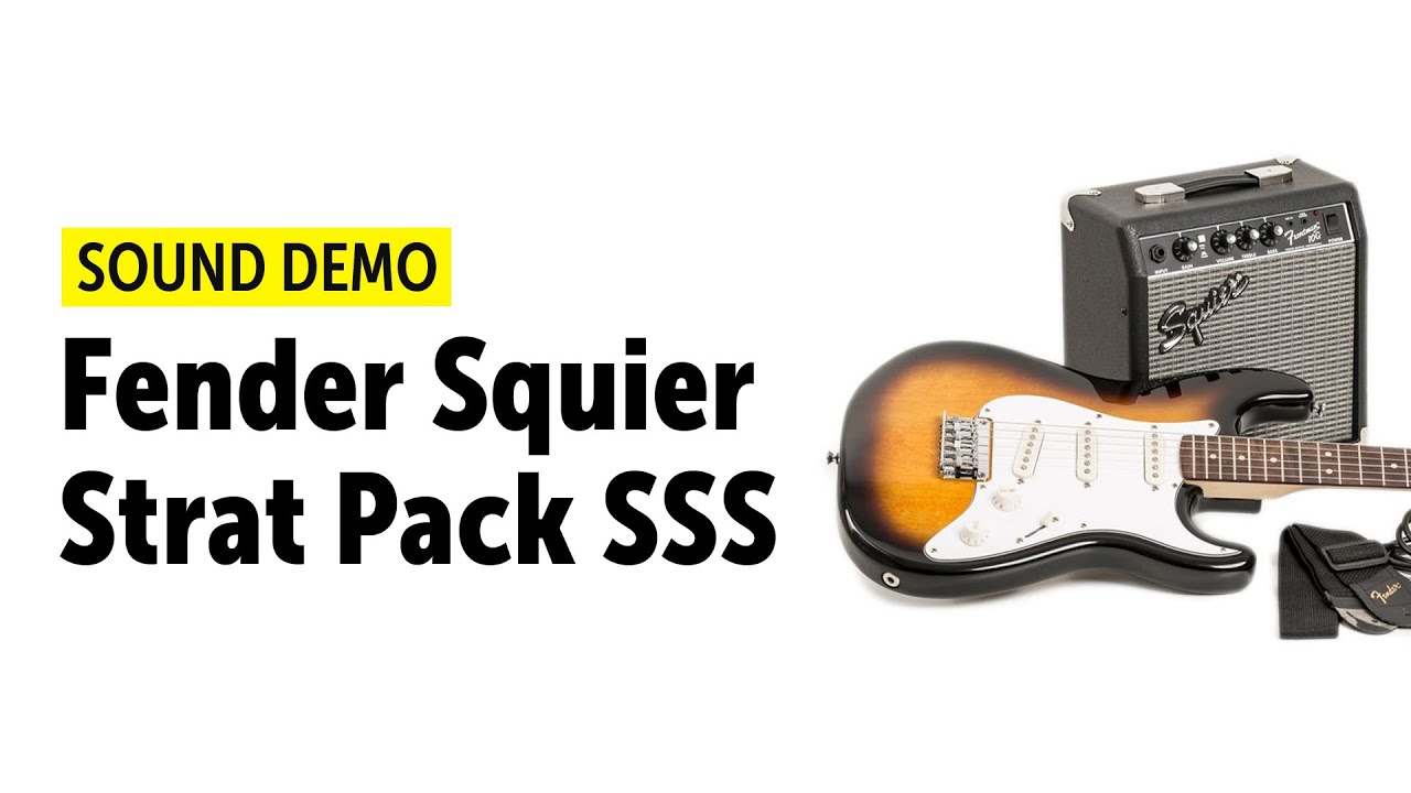 Fender Squier Strat Pack SSS   Sound Demo no talking