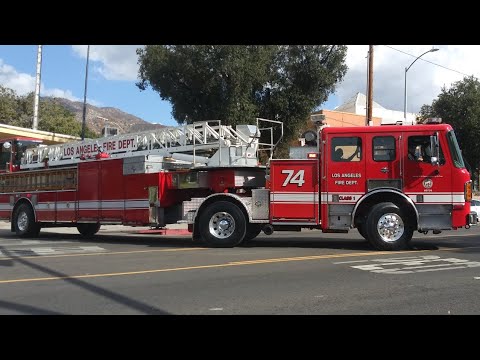 LAFD Light Force 74 Responding