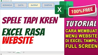 Tutorial | Cara Membuat Aplikasi Excel Fullscreen Mode Website | Gratis File Latihan screenshot 5