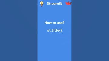 2 Streamlit tutorial St title