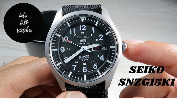 Seiko 5 SNZG15 'Big Military' - großartige Low Budget Automatikuhr - YouTube