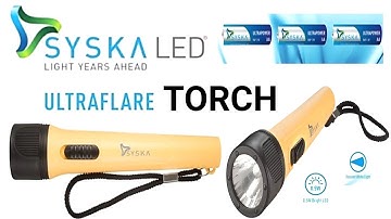 Syska LED Torch  (Yellow)