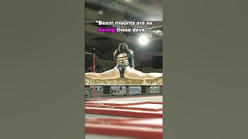 Who else wishes we saw more mounts like these🙋‍♀️ #gymnastics #beam #mount #katelynohashi #sports