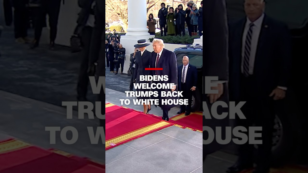 Bidens welcome Trumps back to the White House