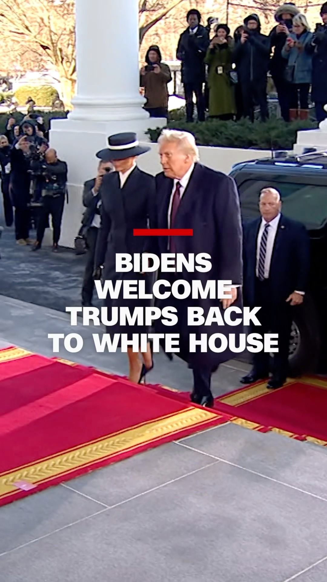 Bidens welcome Trumps back to the White House