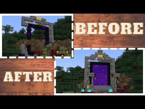 repairing a ruined portal | Minecraft time lapse video