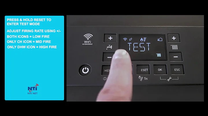 How to put the NTI Trx Boiler into Test Mode