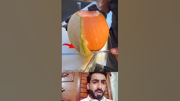peeling melon technique 🍈 #shorts #youtubeshorts #reactionvideo