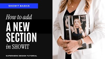 How to add a new section in a Showit Website Template