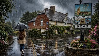 When Gentle Drizzle Became a Summer Downpour | Seal Village, Kent | 4K ASMR Rain Ambience screenshot 2