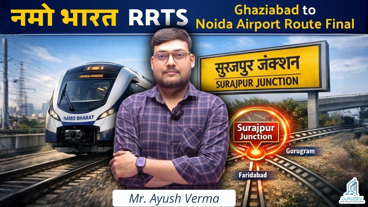 सूरजपुर बनेगा Namo Bharat RRTS का जंक्शन | Ghaziabad - Noida Airport 72 KM रूट Final | कुल 22Station