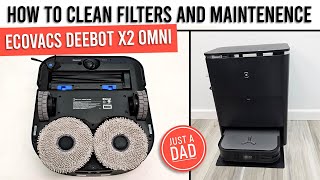 How to Do ALL Maintenance on ECOVACS DEEBOT X2 Omni Vacuum & Links to New Parts