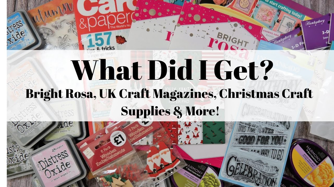 Download What Did I Get Bright Rosa Uk Craft Magazines Christmas Craft Supplies More Youtube PSD Mockup Templates