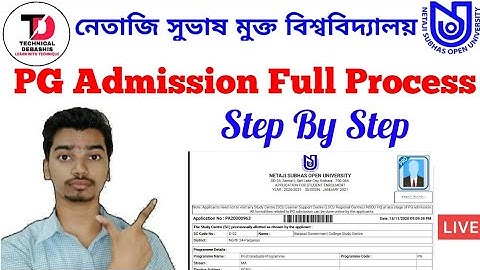 NSOU PG MA Admission Step By Step Full Process || Online Application Full Process Step By Step