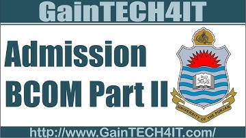 Download Admission Form: BCom Part II | Punjab University