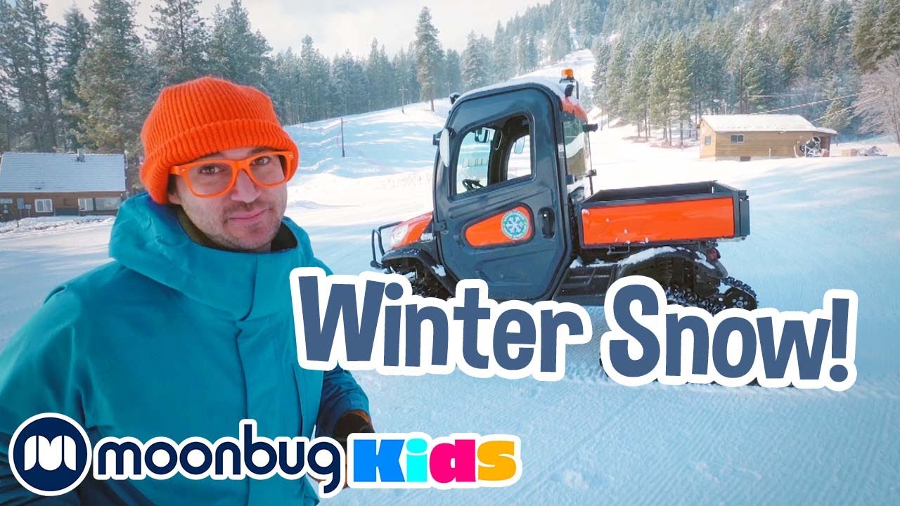 Playing in the Snow Tubing Down the Mountain Blippi Winter Fun