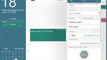 VigCal guide for iPad: Task, event detail content in selection mode