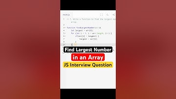 #13 JavaScript Interview Question | Find Largest Number in an Array #shorts #javascript