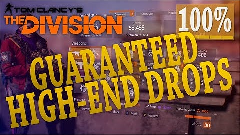 The Division - 100% High-End Drop Rates in 1.1, Crafting Nerfs Explained