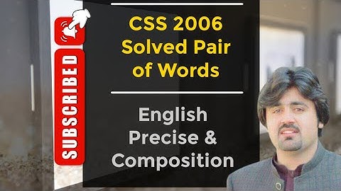 𝐂𝐒𝐒 𝐒𝐨𝐥𝐯𝐞𝐝 𝐏𝐚𝐢𝐫 𝐨𝐟 𝐖𝐨𝐫𝐝𝐬 𝟐𝟎𝟎𝟔| 𝐄𝐧𝐠𝐥𝐢𝐬𝐡 𝐏𝐫𝐞𝐜𝐢𝐬𝐞| 𝐒𝐲𝐧𝐨𝐧𝐲𝐦𝐬| 𝐄𝐧𝐠𝐥𝐢𝐬𝐡   #Englishwithwasim