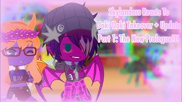 Skylanders Reacts To Doki Doki Takeover + New Update Part 1 | My Au #fnf #skylanders #ddlc #monika