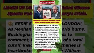BRUTAL SILENCE! 🤫 Palace Ignores Harry's Crisis as Leaks Reveal The TRUTH! ⚖️ #RoyalNews #Buckingham
