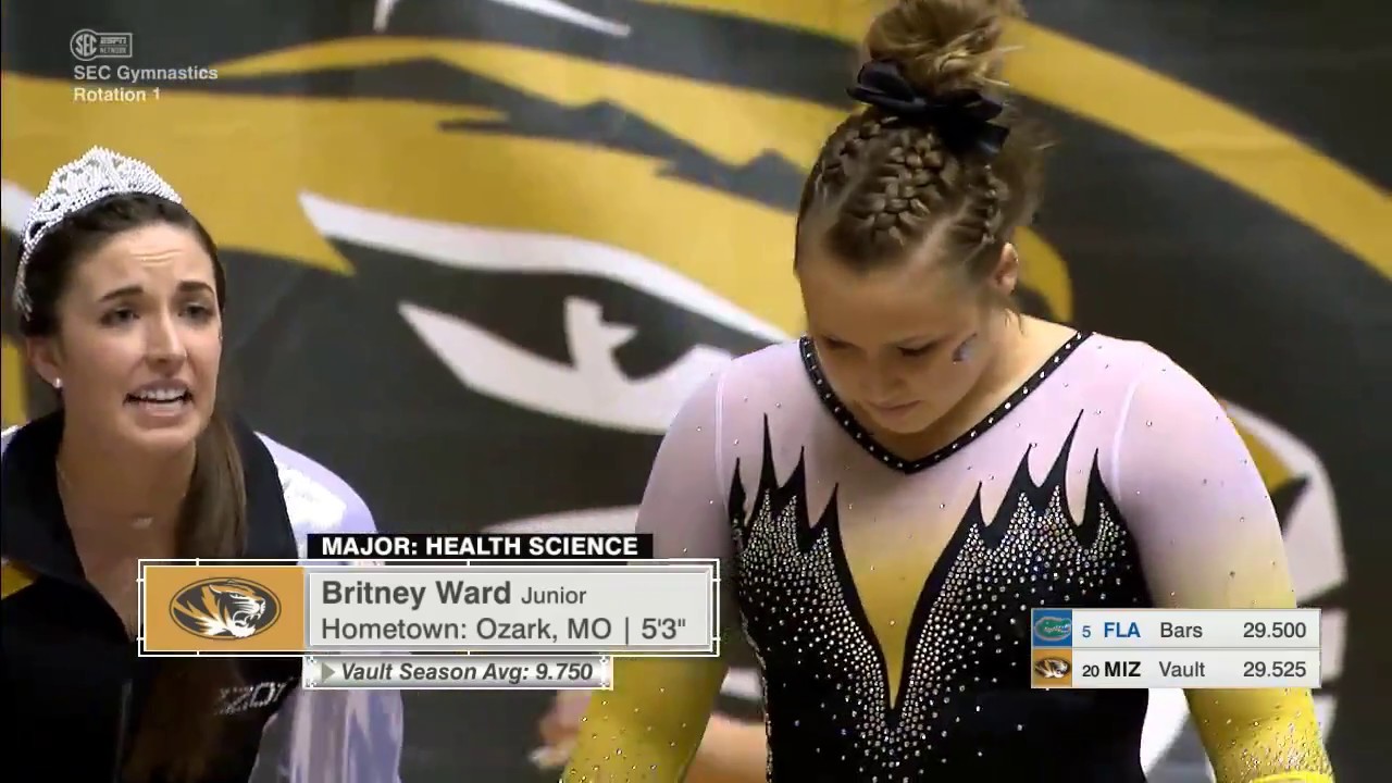Britney Ward (Missouri) Vault (9.850) 2018 vs Florida YouTube