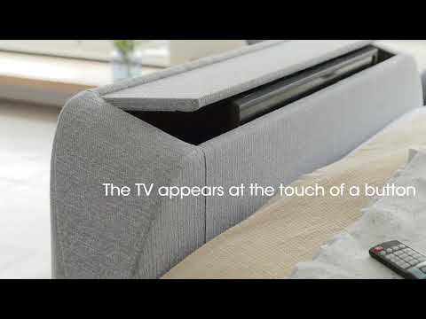 Hedendaags BRAND NEW Connect TV Bed - Grey Fabric - YouTube XR-93