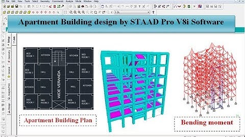 Apartment Building Design by STAAD Pro V8i Software