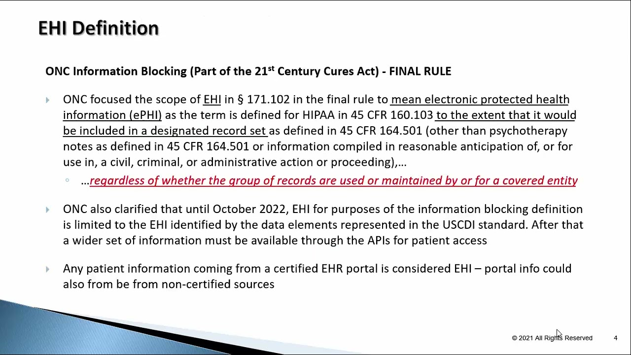HIPAA And Information Blocking Part 3 Designated Record Sets And EHI Vs HIPAA And Information Blocking Part 3 Designated Record Sets And EHI Vs