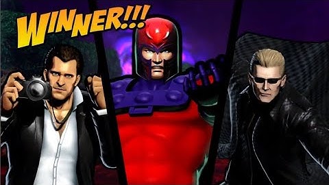 Ultimate Marvel vs. Capcom 3 Arcade mode # 1 Magneto/Frank West/Wesker