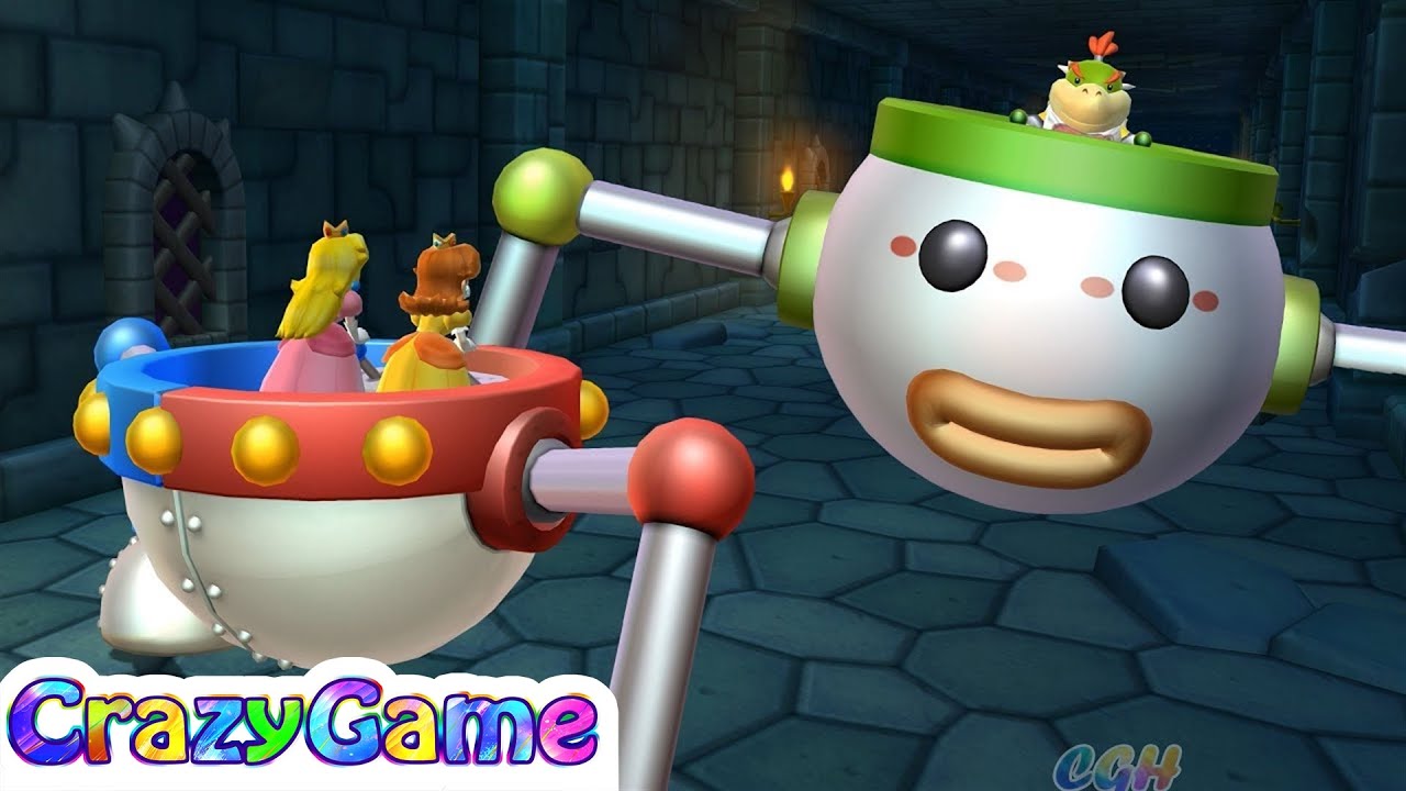 Mario Party 9 - Team Peach & Daisy vs All Jr. Bowser Minigames Master Difficult | Crazygaminghub