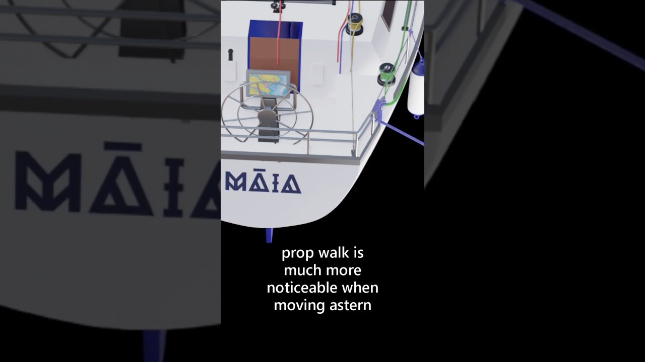 Prop Walk - essential in docking #shorts #setsail #learntosail #tutorial #sailing