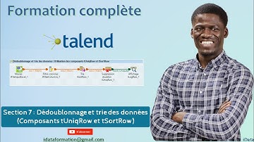 Dédoublonnage et trie des données (Composants tUniqRow et tSortRow)  – Talend Data Integration #22