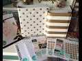 Heidi Swapp Gold Dots and Stripe memory planner  - 2016