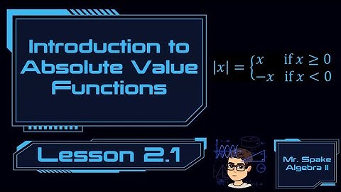 Algebra II: Lesson 2.1 — Introduction to Absolute Value Functions