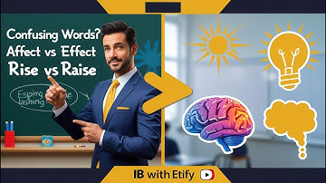 Confusing Verbs (1) : Affect vs. Effect? Rise vs. Raise? Never Confuse Them Again! #esl