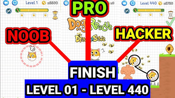 FINISH LEVEL 440 || NOOB vs PRO vs HACKER || Draw To Save || Dog Rescue || Save The Dog