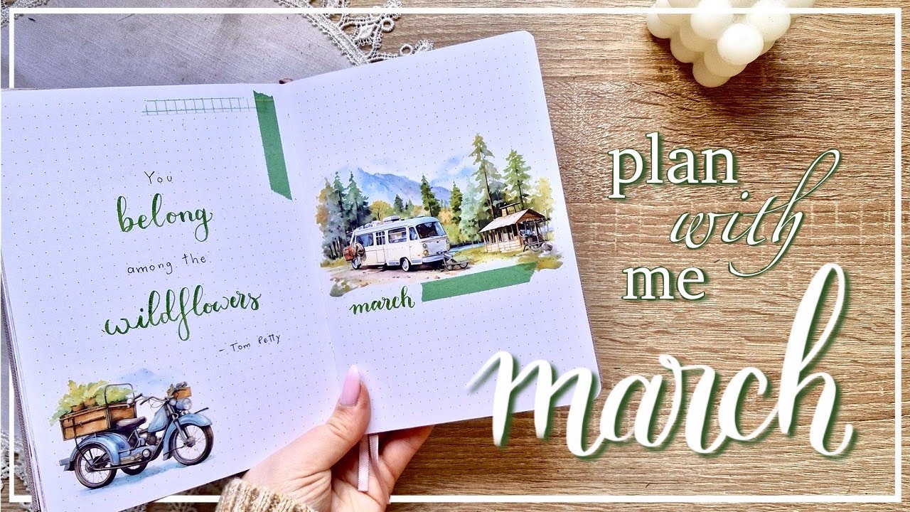 March 2025 | PLAN WITH ME | Spring Theme 🌿 Bullet Journal Setup