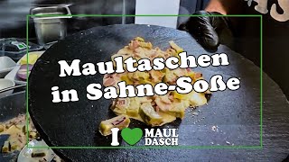 Maultaschen in Sahnesoße 🍽️💚🥛 Rezept zum selber machen