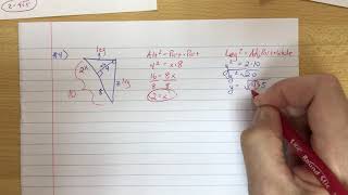 Geometry Notes 8-1 Geometric Mean Part 3