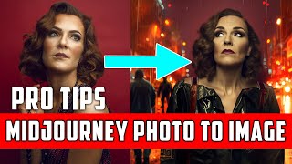 MidJourney - Photo to Portraits, same character. Pro tips.