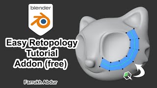 Easy Retopology Tutorial  PolyQuilt Addon (Free)  Blender