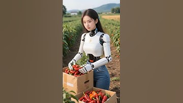 Robot Farmers Are Here! 🌶️ Harvesting with Precision #humanoid #FarmingRobot