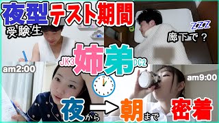 【徹夜】テスト期間中、深夜▶朝の姉弟リアル徹夜ルーティン(？)に密着